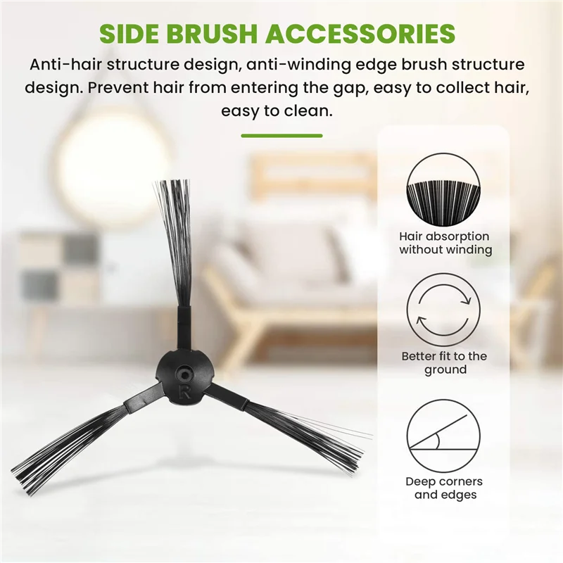 A006-6PCS فرشاة جانبية للمكنسة الكهربائية Ecovacs مكانس كهربائية للكنس CR120/CEN540/X50