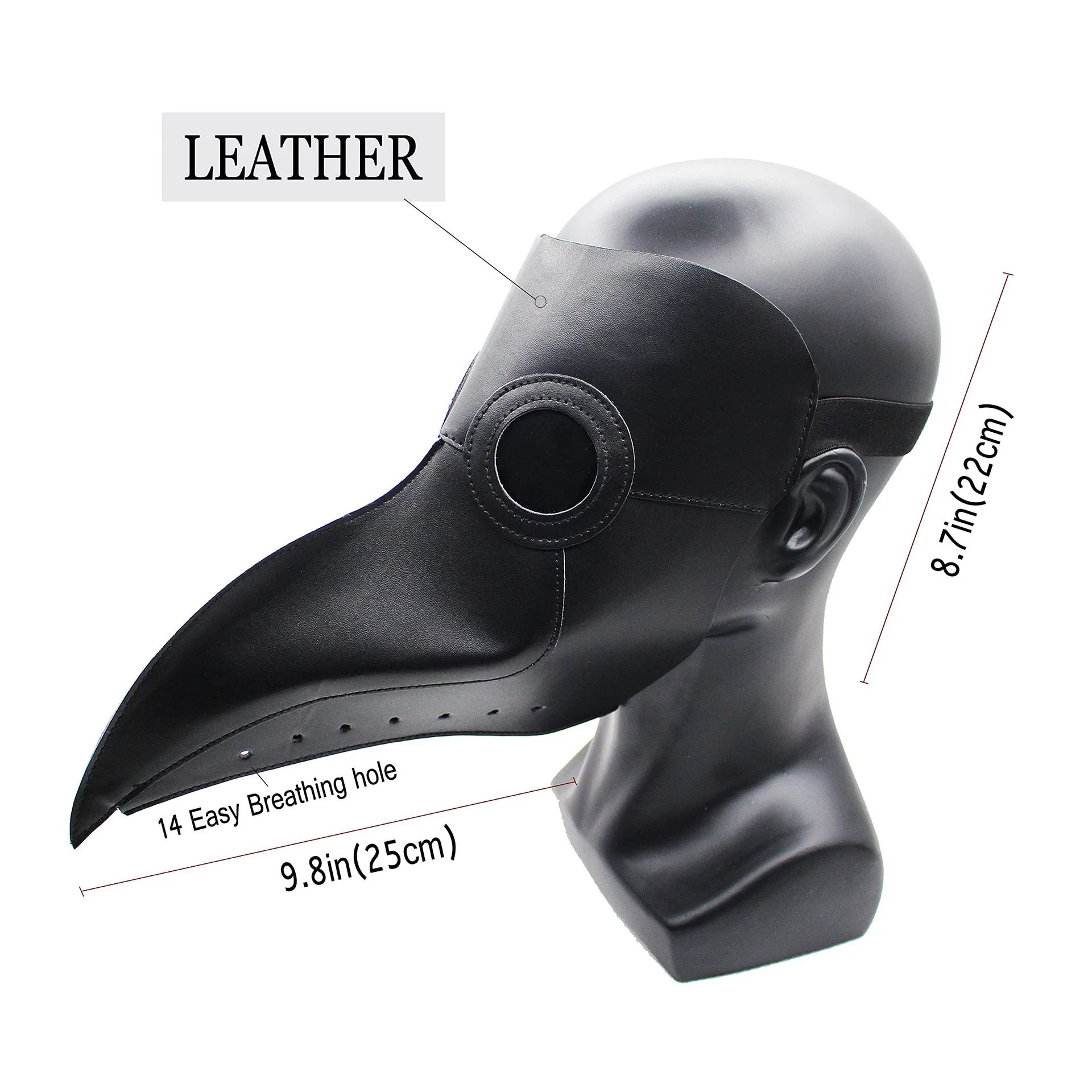 هالوين الطاعون طبيب الطيور منقار قناع الموت عباءة معالج مقنعين عباءة رداء الكرة حفلة لعب الأدوار الذكور والإناث #6