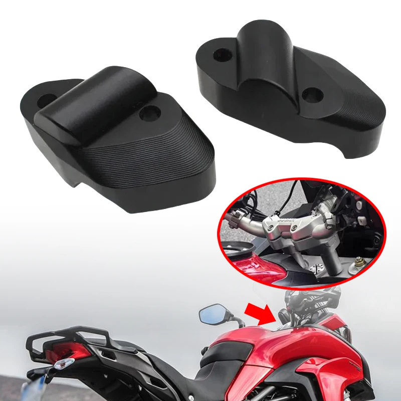 

Fit For Ducati Multistrada950 Multistrada1200 Multistrada1200S 2017- Motorcycle CNC Handlebar Heightening Riser Bar Clamp Mount