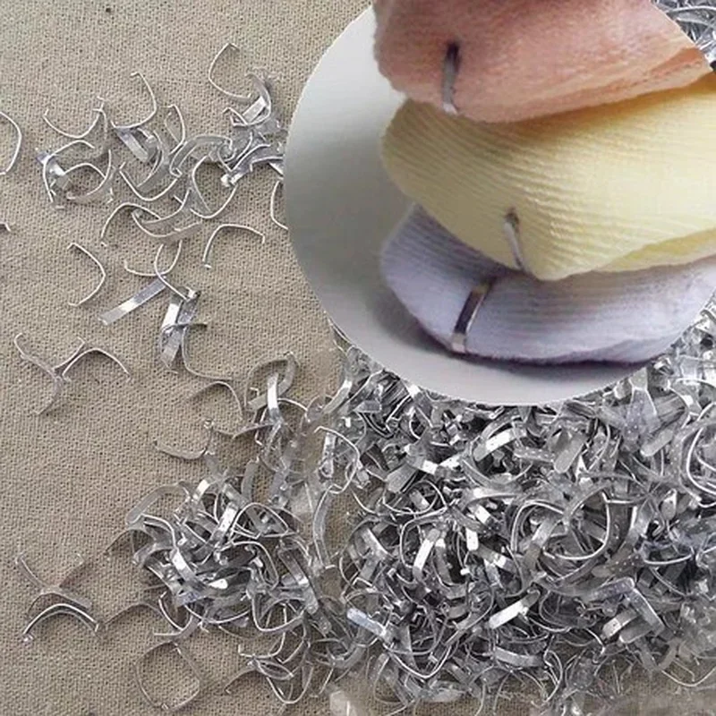 

Socks Packaging Aluminum Buckle Clip Socks Toe and Socks Mouth Fixed Buckle 400g Aluminums Buckles Clips Accessories