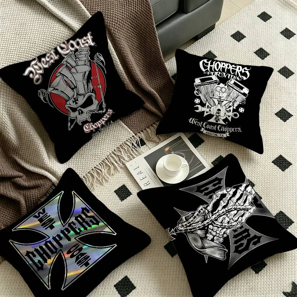 West C-Coast C-Choppers Cushion Cover Car Throw Pillow Case For Sofa Car Christmas Gift 40x40cm 45x45cm