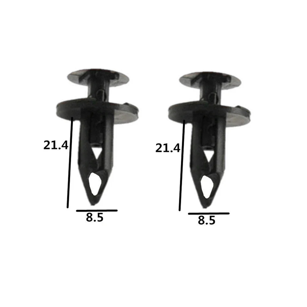 20pcs 8mm ATV Black Plastic Bumper Fender Clips Car Vehicle Accessories Fit For Honda TRX Foreman Kawasaki Polaris