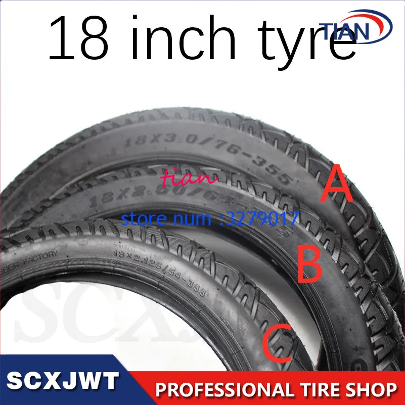 18x3.0,18x2.50,18x2.125 Multi-style 18 Inch Inner Tyre Outer Tyre Fits Many Gas Electric Scooters and E-Bike Wheels Tire