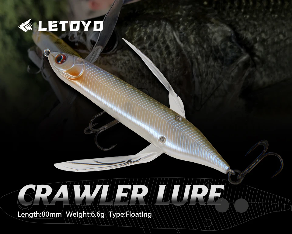 LETOYO 4g/6.6g 2pcs Libellen-Köder Wobbler Harter Kunstköder Jerkbait Bass-Angelköder – Detail 1