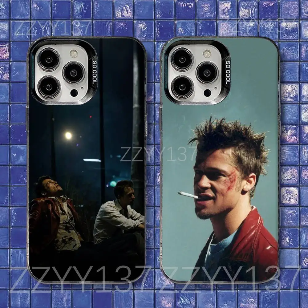 

Movie F-Fight Club Brad Pitt Phone Case For iPhone 17,16,15,14,13,12,11,Air,X,XR,Pro,Max,Plus Shockproof Matte Cover