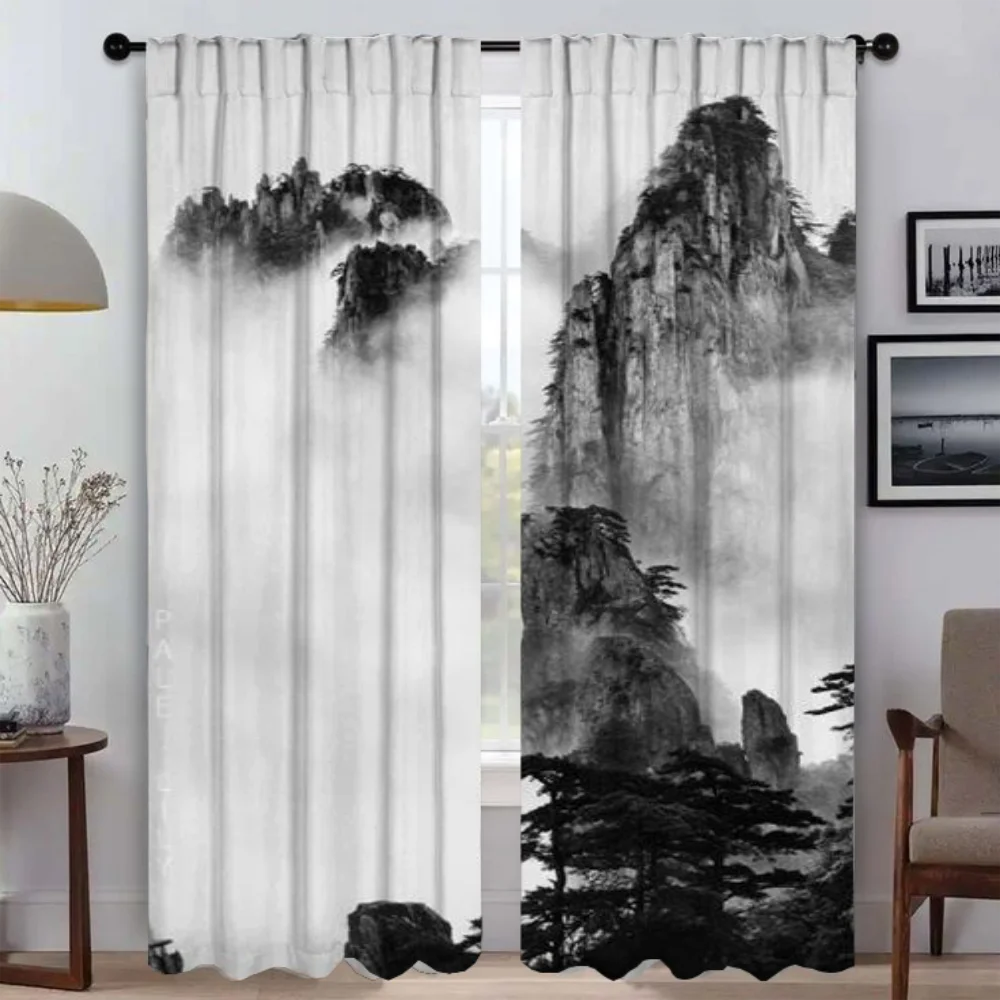 Curtains for Bedroom Colorful Picture Living Room Curtain Halloween Decoration Shades Home Interior Curtains 2 Pieces Partition