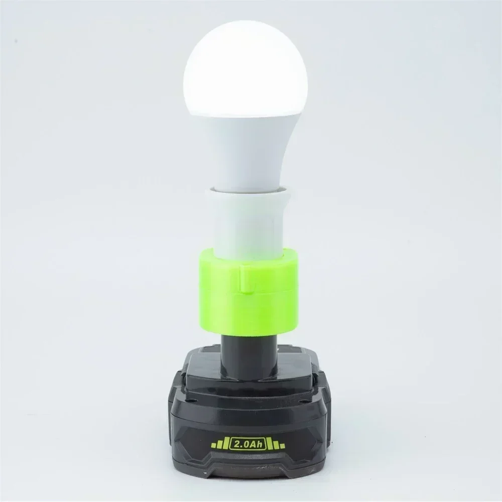 ใหม่ไร้สายแบบพกพา E27 หลอดไฟสําหรับ Ryobi 18V Li-Ion แบตเตอรี่ไฟ LED ในร่มและกลางแจ้งฉุกเฉินทํางาน