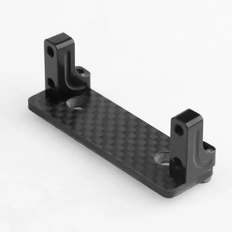 Metalowe mocowanie serwa z płytką ochronną z włókna węglowego do Axial SCX10 Capra Wraith 90048 1/10 RC Crawler Car, części zamienne do tuningu