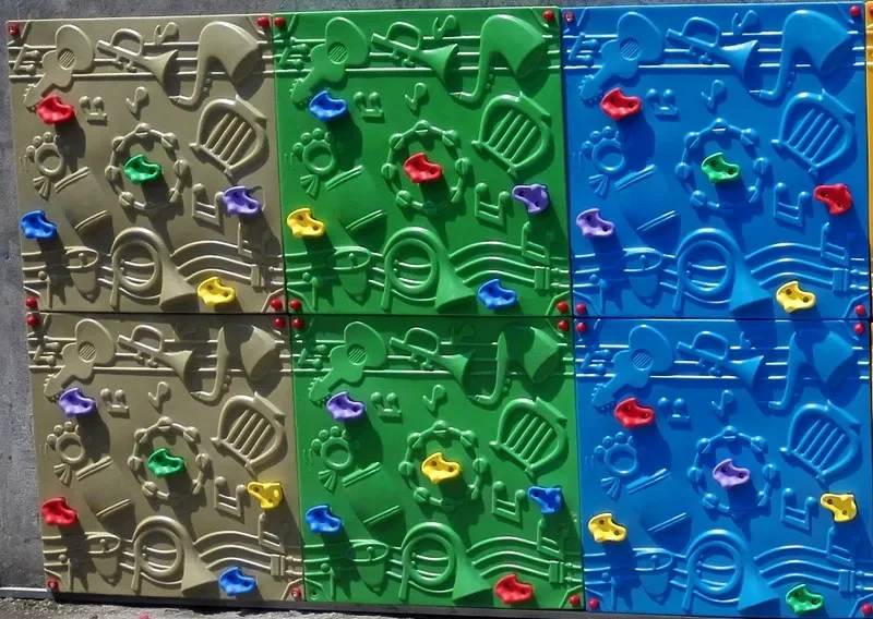 Plástico parede escalada pedra