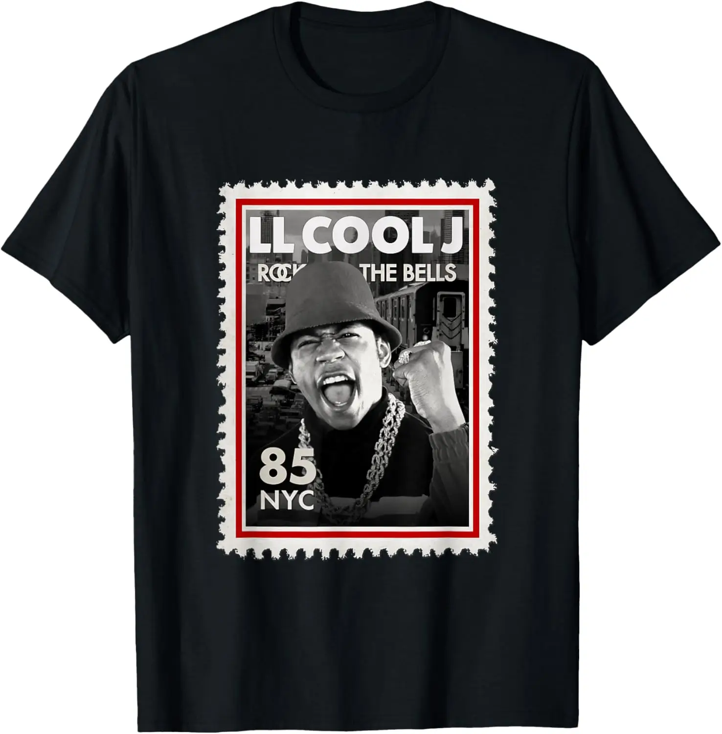 ROCK BANDLL Cool J Rock The Bells NY 85 Stamp | 90's Vintage Legends T-ShirtHip - Hop