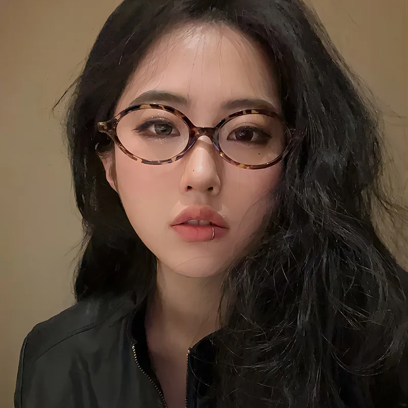 Oval Vintage Sonnenbrille NEUE Frauen Luxus Marke Designer Kleine Oval Anti Blaues Licht Gläser Mode Retro Männer Leopard Eyegalsses