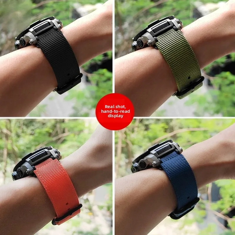 ل كاسيو G-Shock GBA-800-1A GBA-800-7A GBA-800 GMA-B800 GA-800 GBD-800 GA110 النايلون قماش حزام ساعة اليد الرجال الرياضة حزام الساعات 16 مللي متر