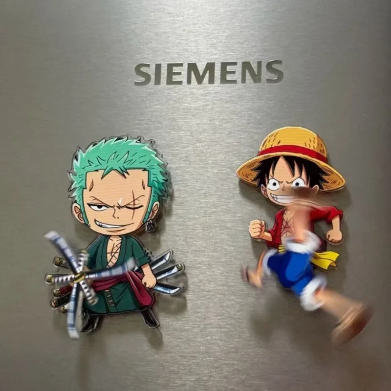 جديد قطعة واحدة لوفي زورو نامي ملصقات ديكور الثلاجة أنيمي الطرفية الإبداعية الدورية ملصقات الثلاجة الهدايا