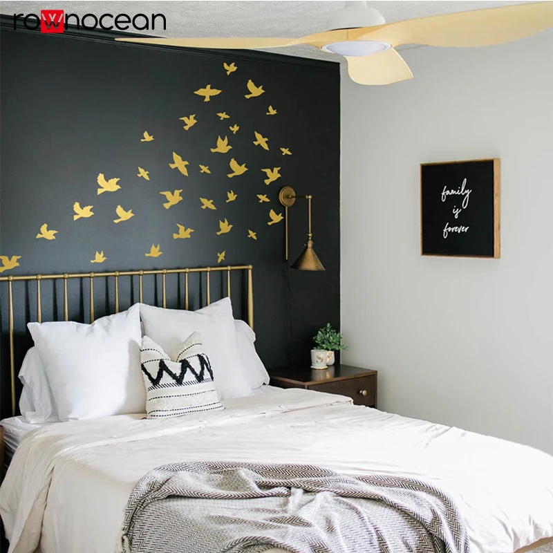 64 Birds Die-Cut Vinyl Wall Decals - Minimalist Home, Office, Nursery, Boho Decor | Easy Peel & Apply Wall Art Stickers E964