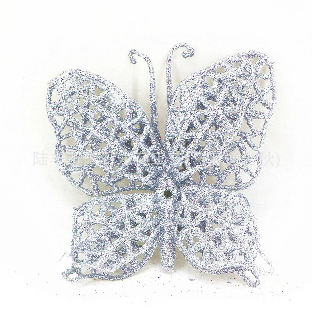 

8Sets Lovely Butterflies for Xmas Tree Home Wall Art Hanging Decorations Christmas Ornaments Butterflies Adorn