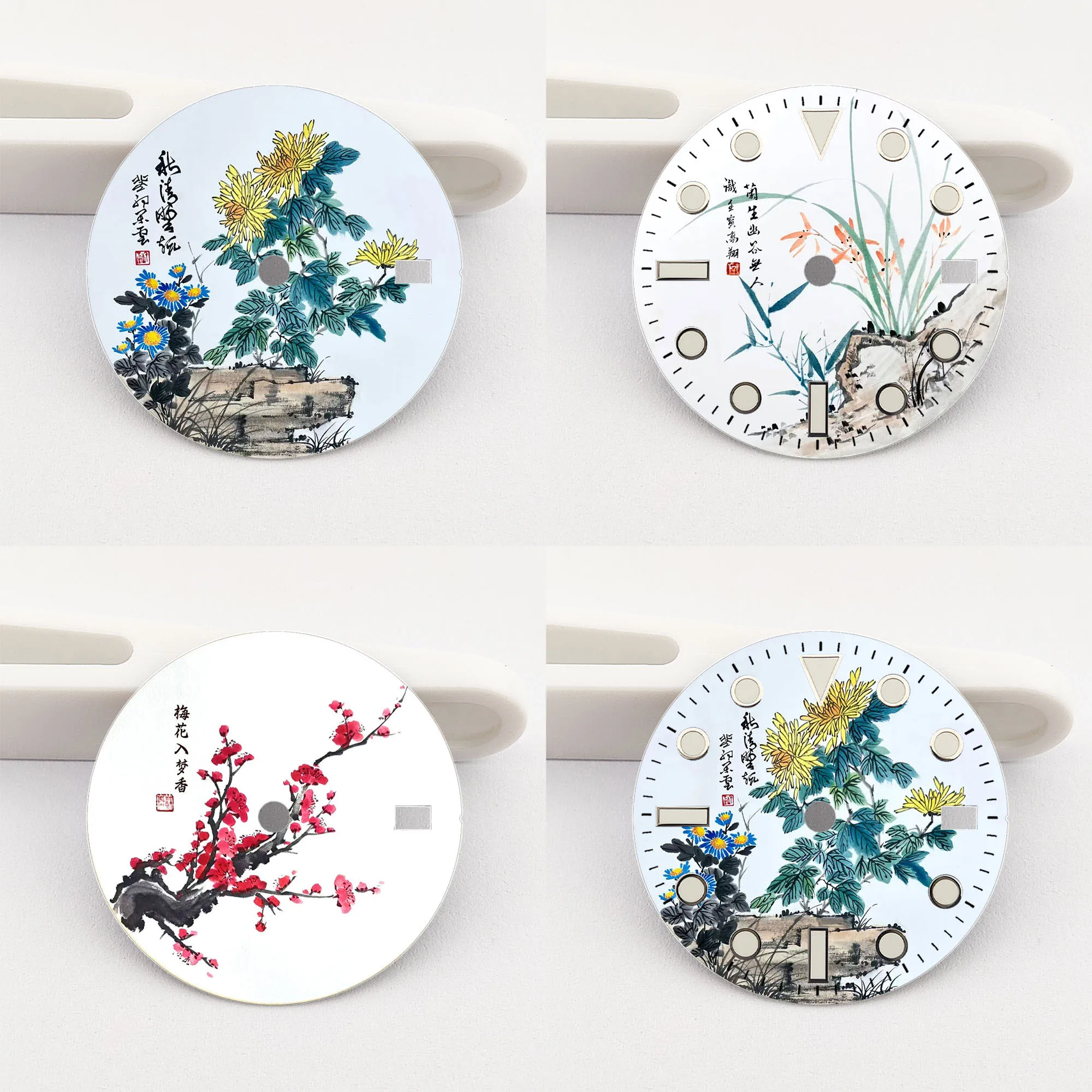 

Мужской циферблат часов 28,5 мм, креативный 3D-циферблат с цветной печатью, подходит для механизма NH34 NH35, может индивидуальный фотоциферблат, светящийся циферблат часов