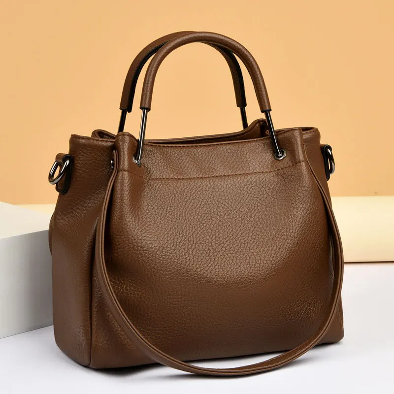 Women Bucket Bag Large Capacity Shoulder Tote Handbag for Work Travel, Casual Commuter Purse Simple Fashion Crossbody Bag