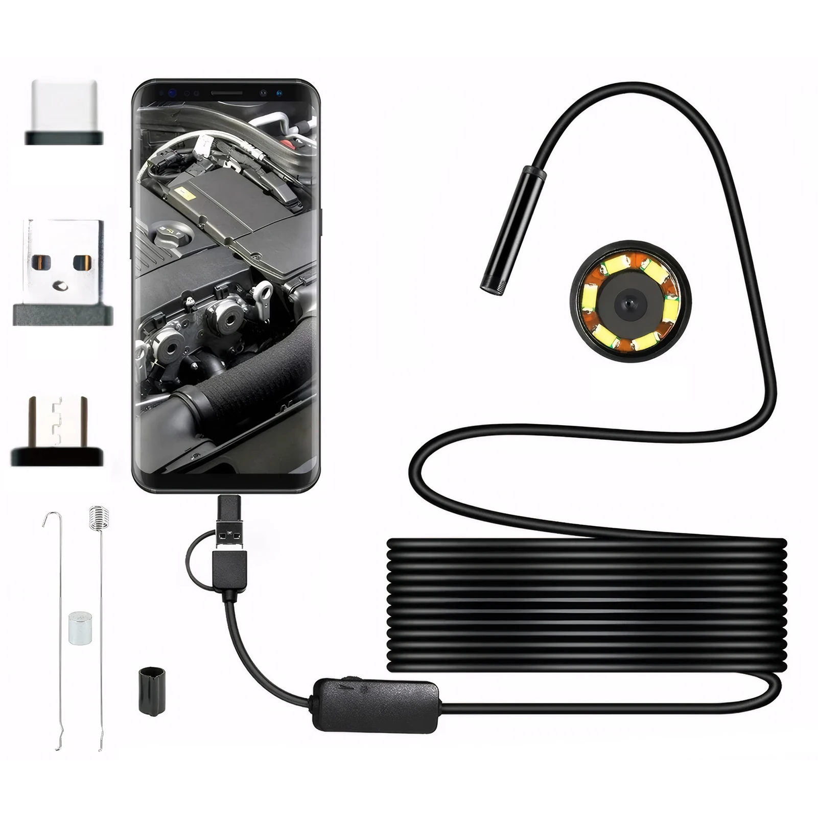 Scope Camera With 6 LED Lights SF Visual Distance 3cm10cm Endoscopic Camera For Mobile 300