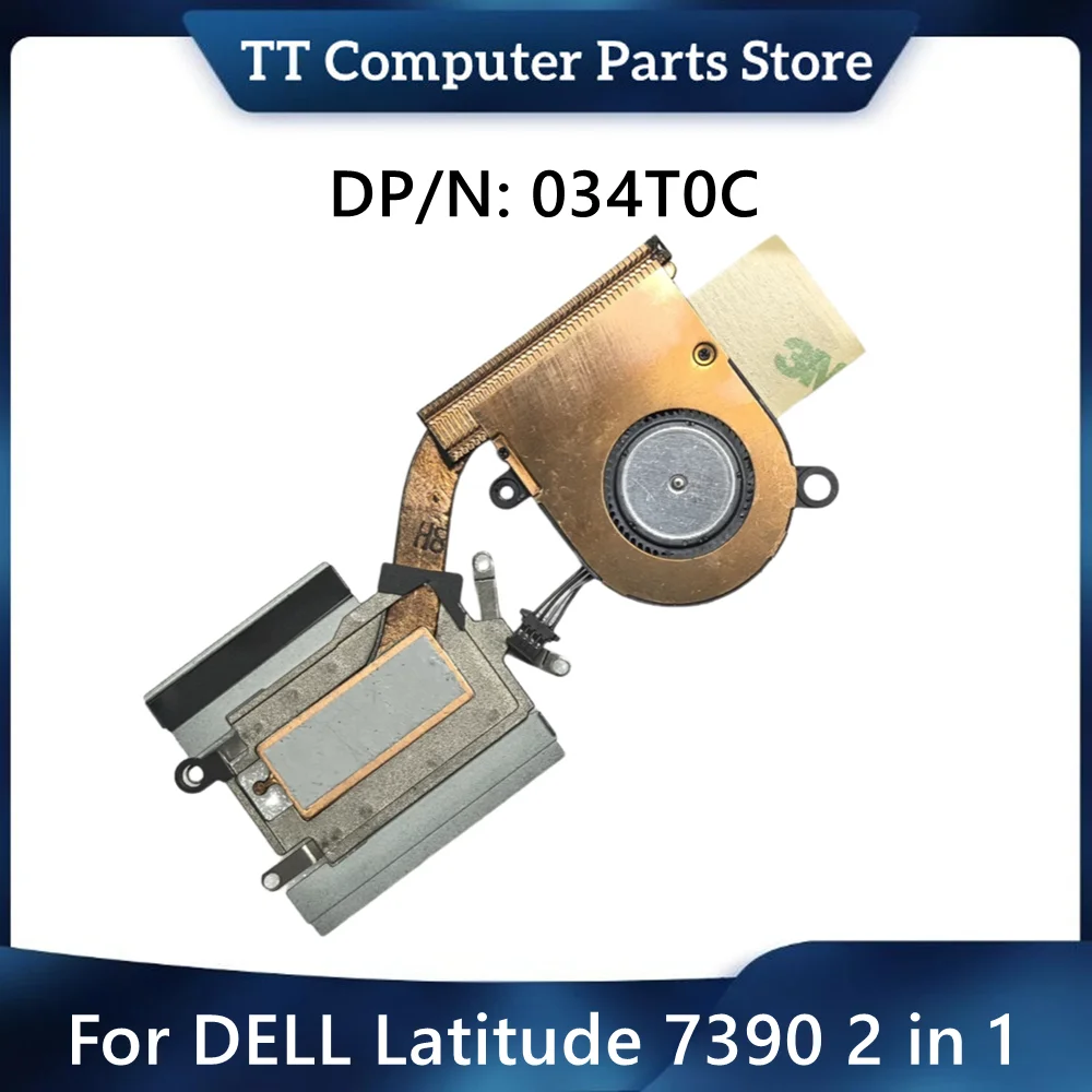 TT 034T0C New Original For DELL Latitude 7390 2 in 1 Laptop CPU Cooling Fan With Heatsink Cooler Fan 34T0C AT26B001ZCL