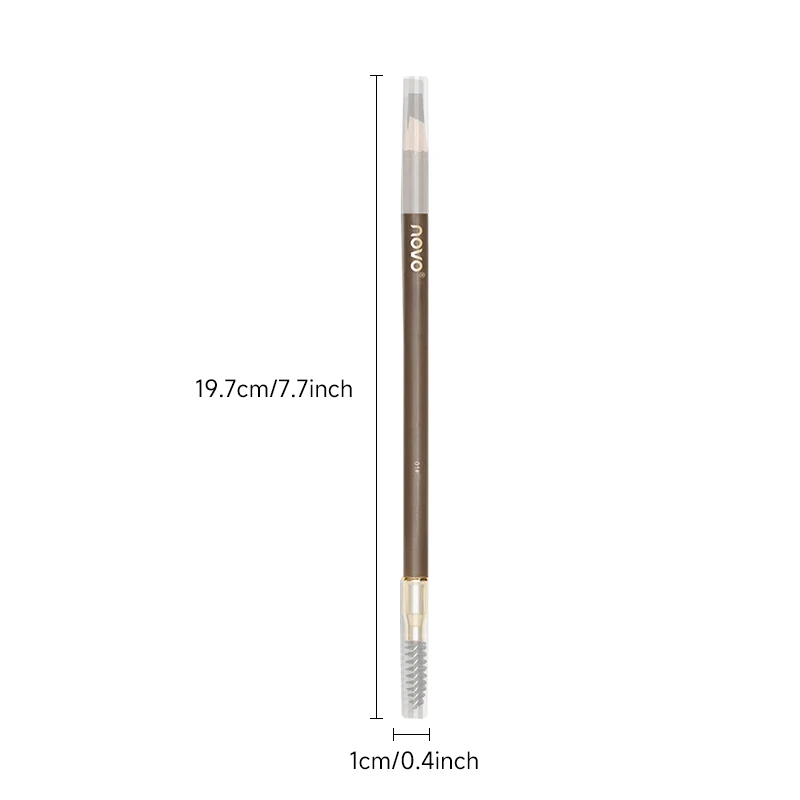 ดินสอเขียนคิ้วไม้ปลายคู่พร้อมแปรง กันเหงื่อ กันรอยเปื้อน ติดทนนาน แต่งทรงคิ้ว เนื้อแมทธรรมชาติ