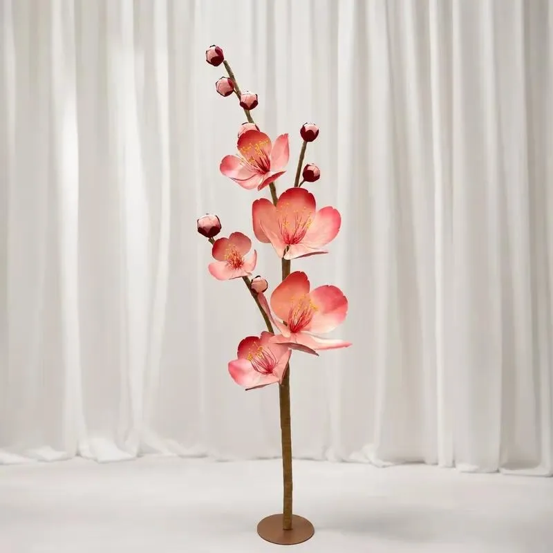 Giant Pink Cherry Blossom Tree Stand Artificial Paper Flower Wedding Event Commercial Display Stage Decoration