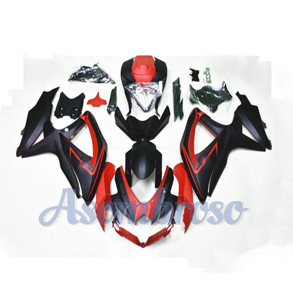 Matte Red Black Fairings kit for 2008 2009 2010 GSXR600 750 08 09 10 K8 GSXR 600 K8 K9 Change Accessories