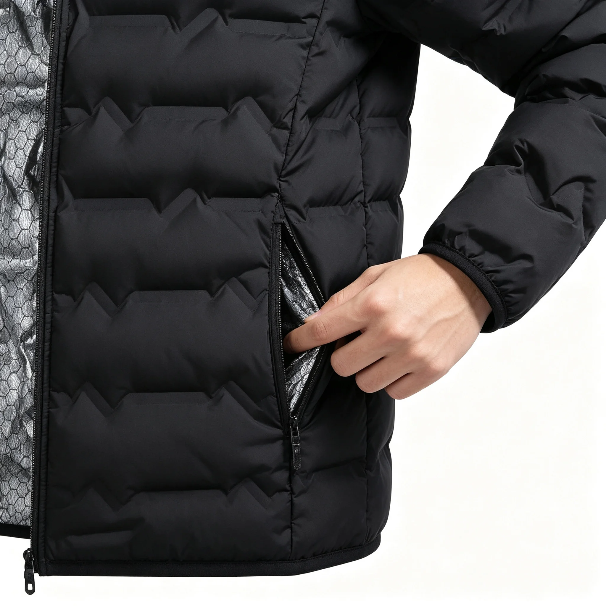2026 Men Graphene Puffer Jacket Stand Collar Lightweight Windproof Warm Winter Down Coat Parka Jaqueta Masculina Chaqueta Hombre