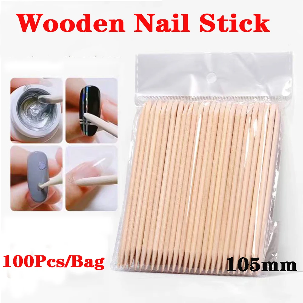 

Wholesale 105mm Nail Wooden Sticks Nails Art Cuticle Pusher for Gel Polish Remove