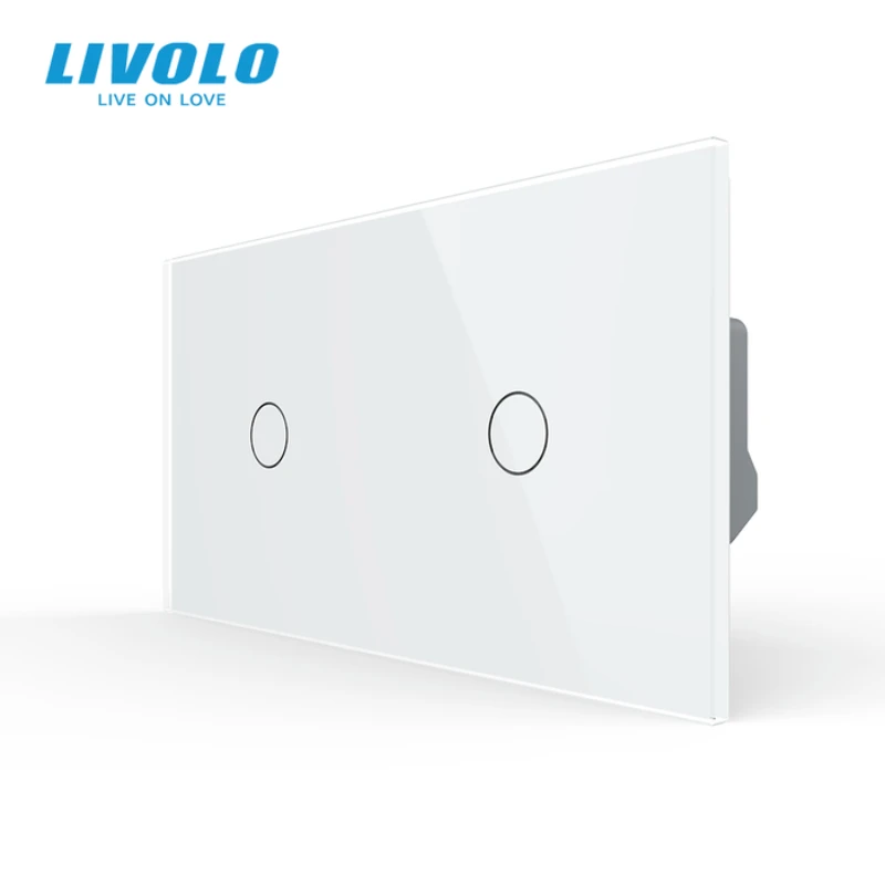 Livolo Products, Ivory White,Touch Screen Control, Wall Switch, Tempered Glass Panel, Light Wall Home Switch,AC 110-250V/50-60Hz