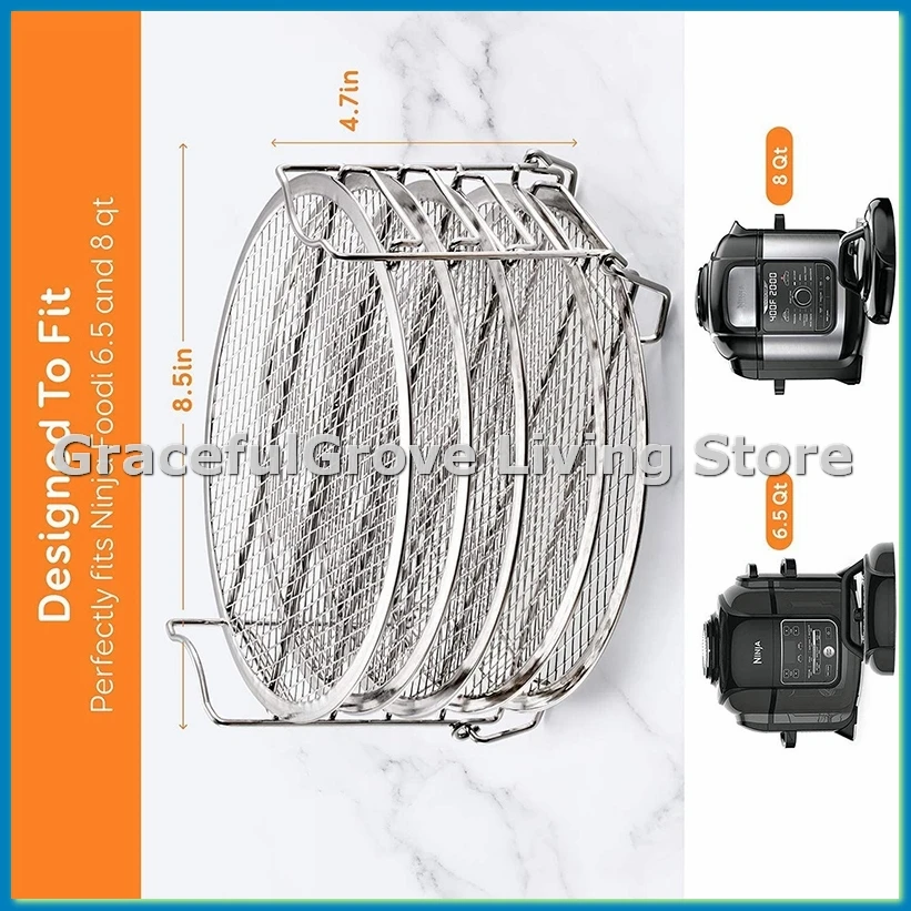 

Подставка для дегидратора, аксессуары для подставки из нержавеющей стали, совместимые с скороваркой и фритюрницей Foodi 6,5-ABFB