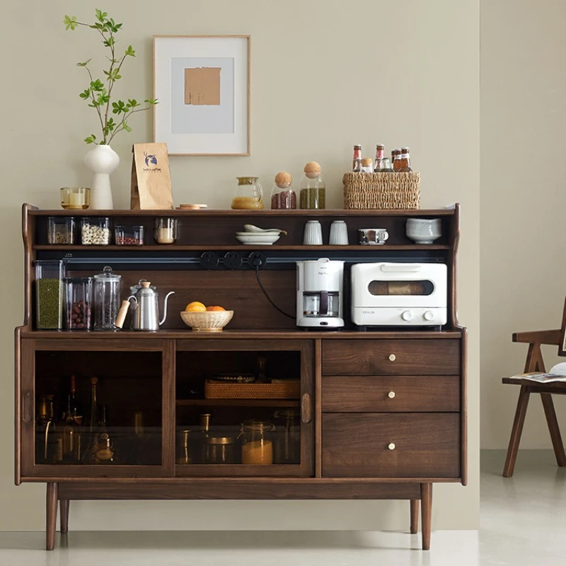 

Nordic solid wood sideboard Japanese living room storage wine cabinet pantry cabinet simple home kitchen cupboard