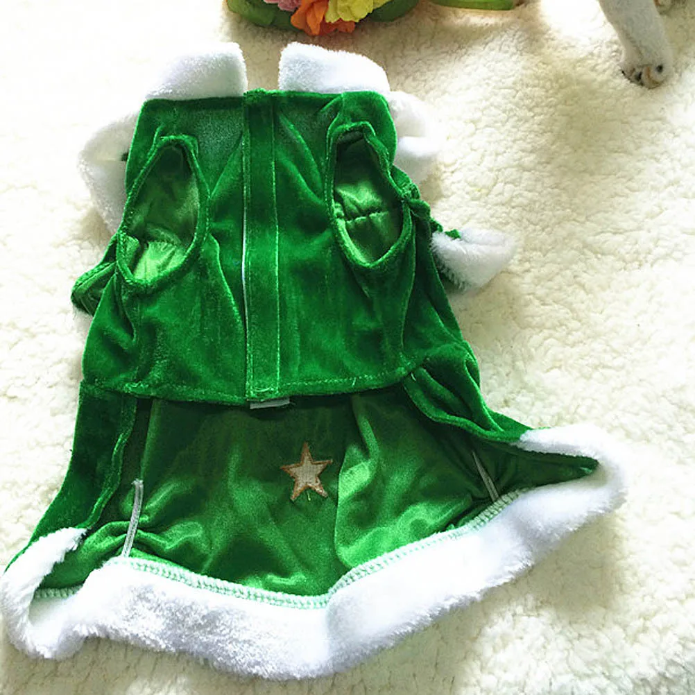 

Creative Warm Christmas Puppy Dress for Party Christmas Tree Shape Dog Costume Pet Clothes for Festival 35cm