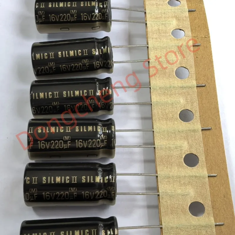 5PCS-20PCS 100％Original ELNA RFS SILMIC II 16V220UF 10X20MM 220uF/16V Silk fiber audio electrolytic capacitor SILMICII 220UF 16V