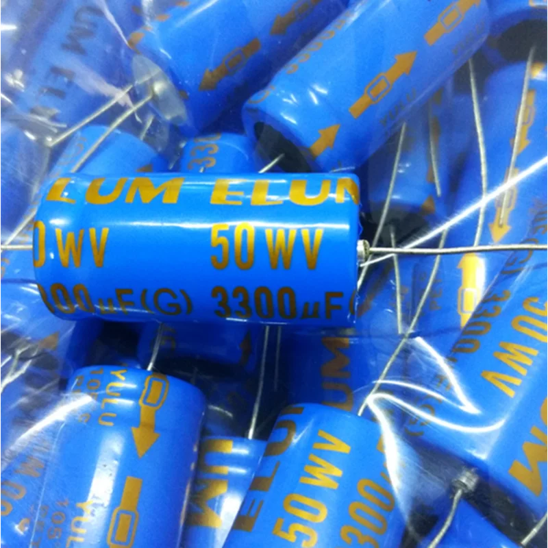 2PCS Brand New Original 50V 3300UF Axial Horizontal Electrolytic Capacitor 22×40mm Audio Power Amplifier Capacitor