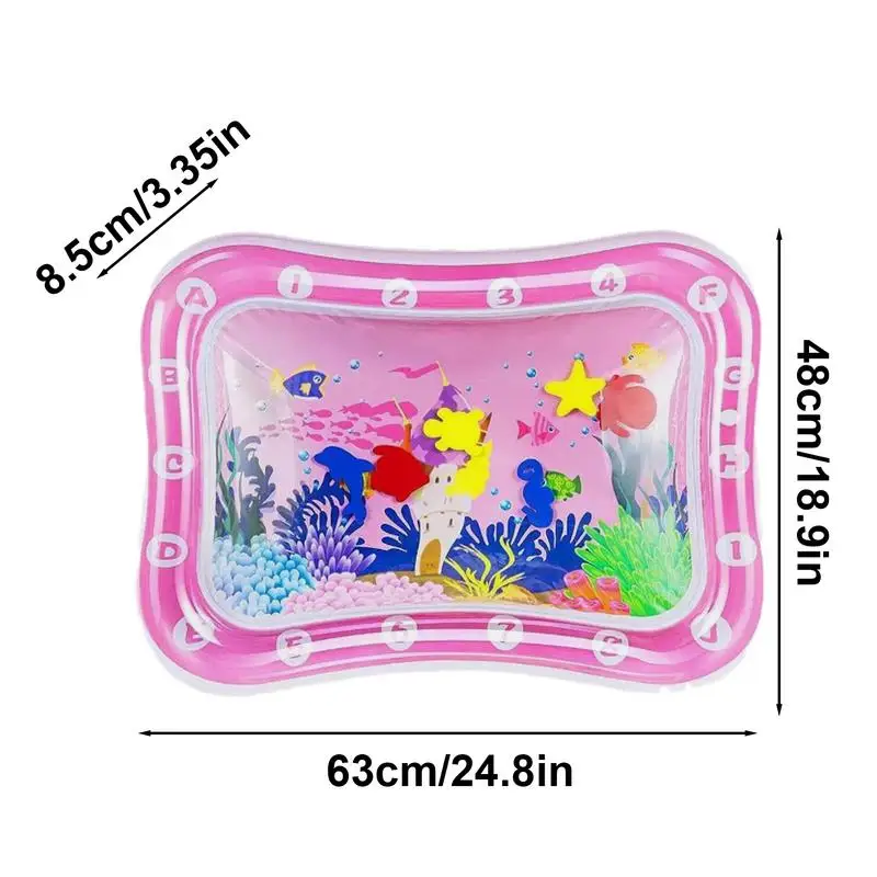 Tummy Time Water Mat Ice Cool Inflatable Mat For Water Play Portable Cooling Pad Water Cushion Game Pad For Girls Children Boys