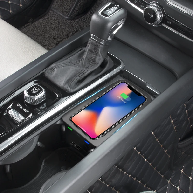 Car wireless charger For volvo XC90 NEW XC60 S90 V90 QI 18-2023 Special mobile phone charging plate car accessories v60 2020 S60