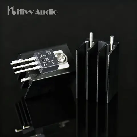 5 Pieces Aluminum Radiator OP AMP TO-220 Opamp IC MOS Transistor Black Heat Sink For HiFi DIY Amplifier Radiators