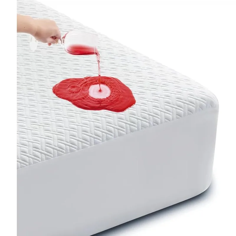 

Queen Size 100% Waterproof Mattress Protector, Cooling Mattress Co er Fitted 8-21" Deep Pocket, 3D Air Fabric Soft Breathable Be