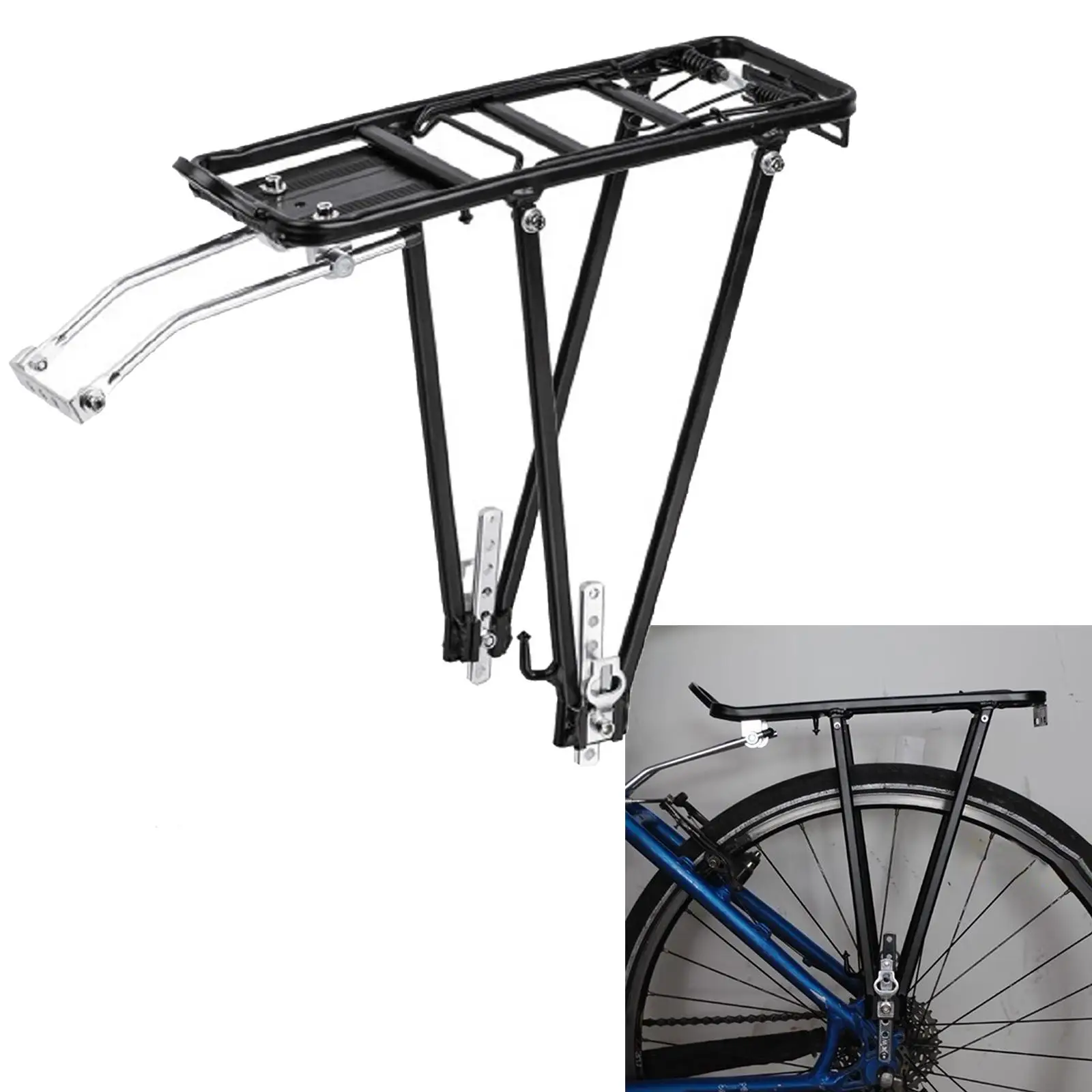 Rear Bike Rack Luggage Rack, Multi Purpose Rear Seat , Pannier Rack for Mountain Bikes, Biking Stand Support