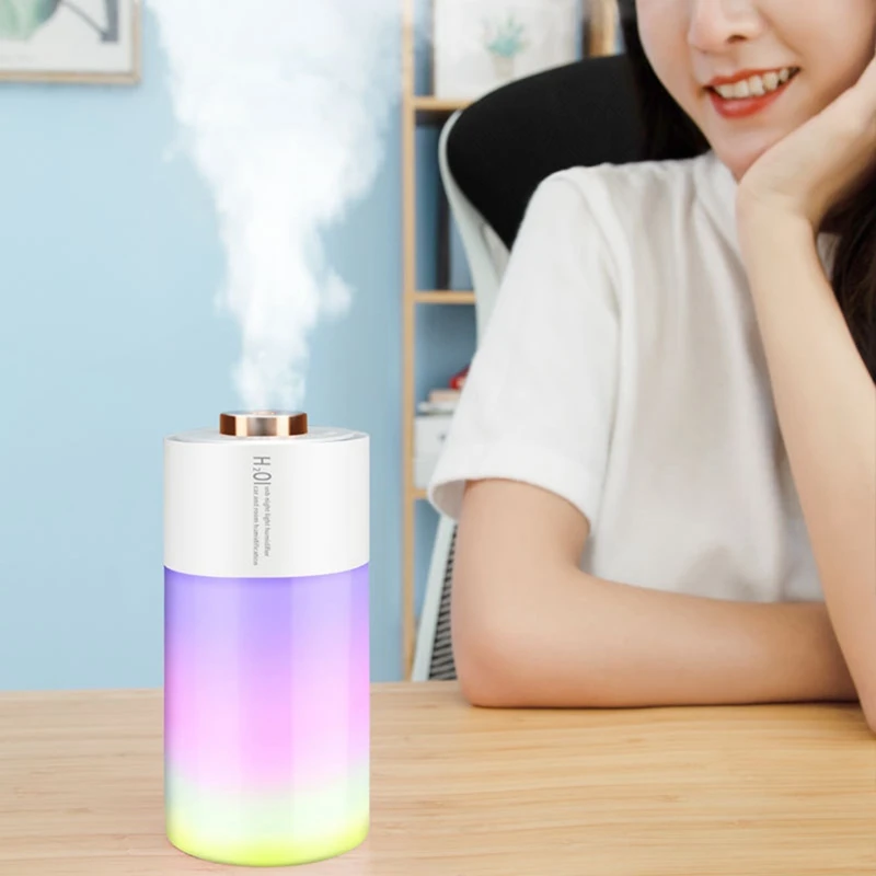 AD-300ML USB Silent Air Humidifier Gentle Night Light Aroma Diffuser Continuous/Intermittent Spray Can Work For Home Car