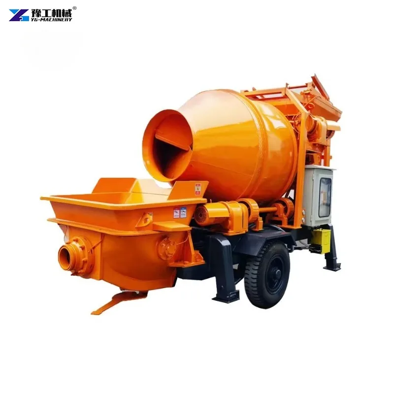 High-quality Concrete Mixer with Pump, Integrated Concrete Mixing and Conveying Pump for Construction Operations