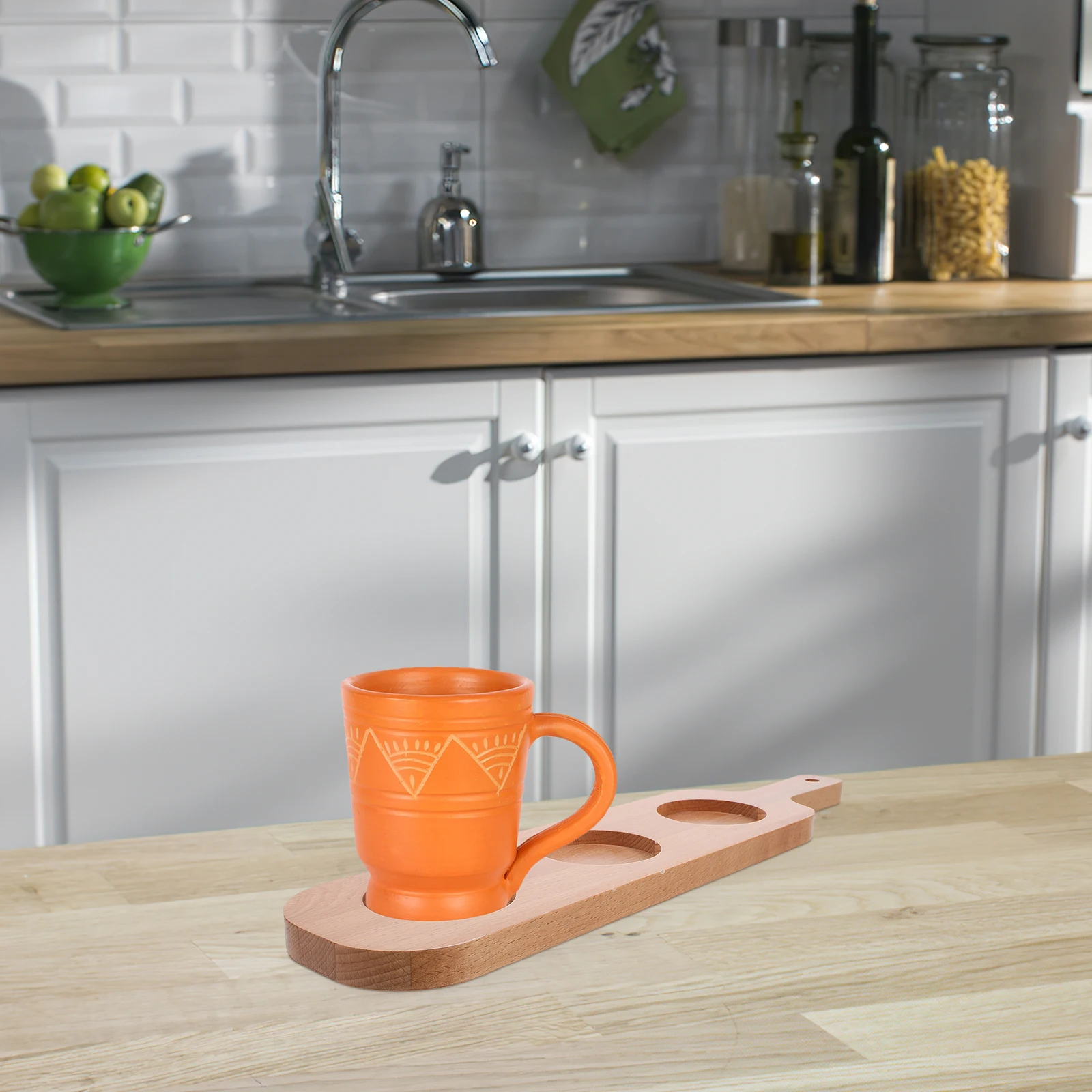 

Деревянная доска для летных напитков, сервировочный поднос для пива и вина с ручкой для баров, КТВ, отелей, ремесел