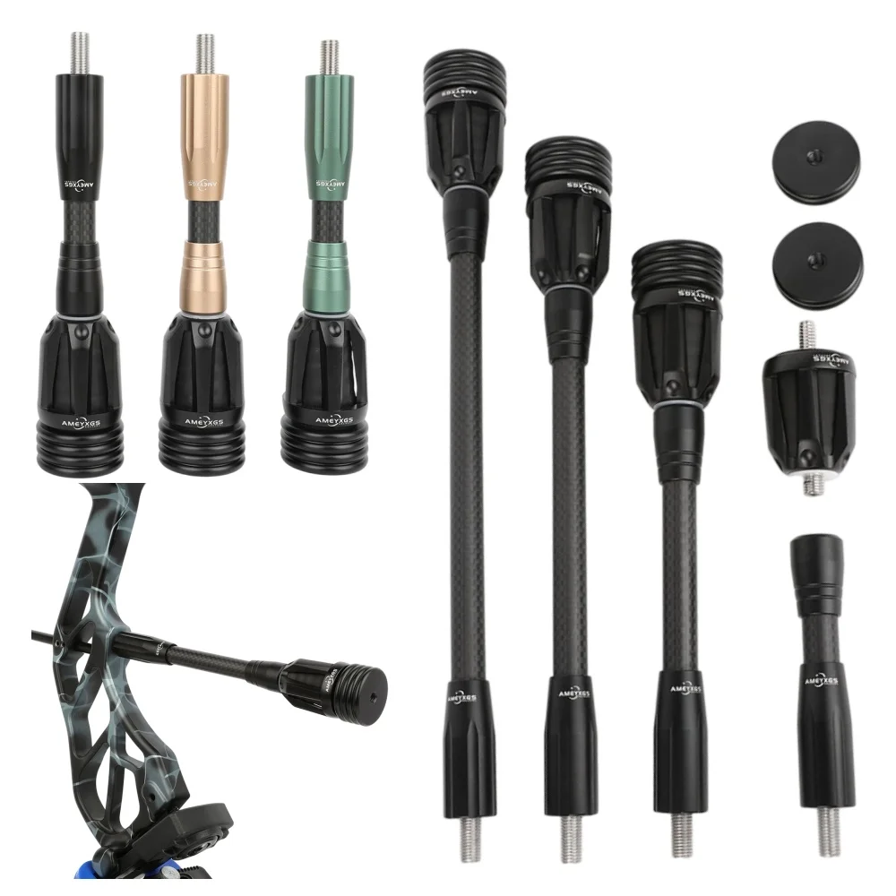 

6/810/12inch Archery Bow Stabilizer Rod 3k Carbon Rod Alloy Balance Bar for Recurve Compound Bow Hunting Training Accessories