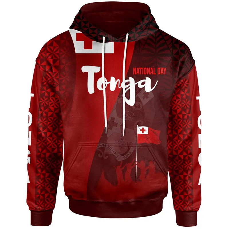 New 3D Coat Of Arms Tapa Tonga National Day Tonga Polynesian Printing Hoodies For Men Fashion Kids Pullovers Hooded Sweatshirts