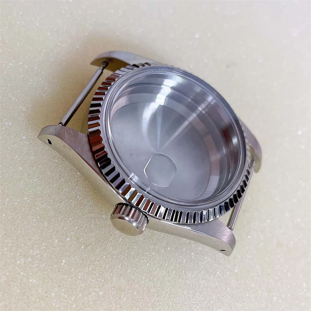 36mm Watch Case Stainless Steel Acrylic Glass Solid Case  for NH35 NH36 4R Movement