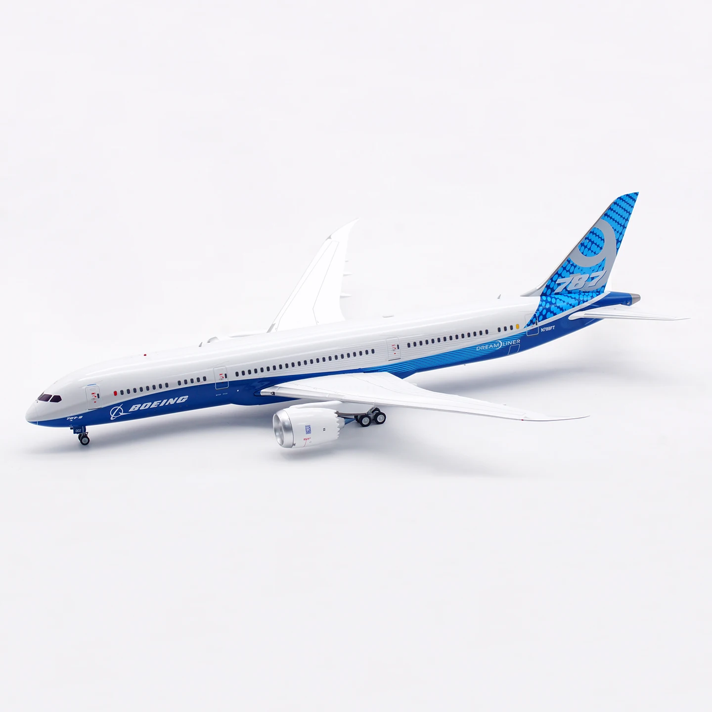 IF789BOEING789FT سبيكة تحصيل طائرة هدية الطيران 1:200 بوينغ B787-9 "لون المنزل" دييكاست طائرة طائرة نموذج N789FT #4