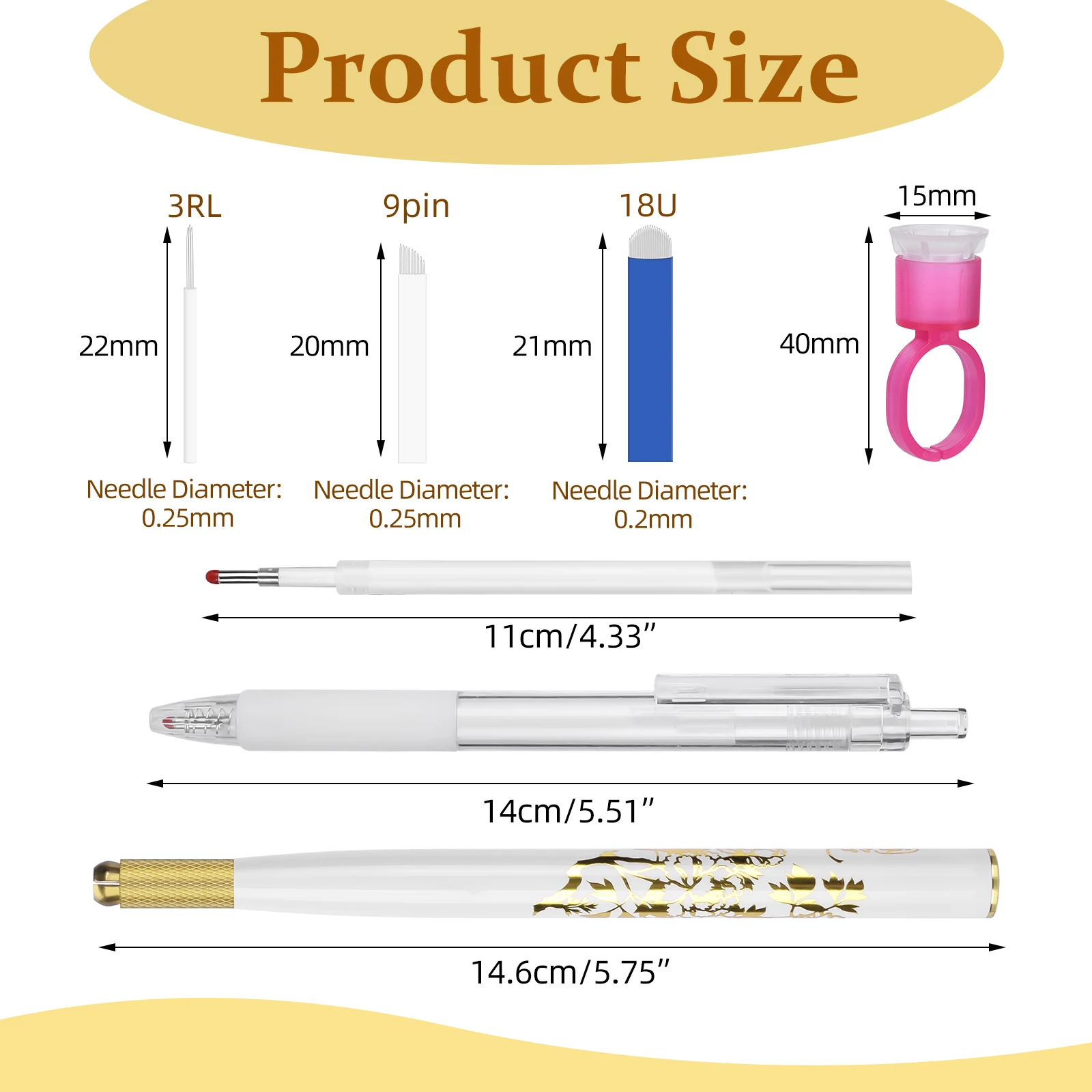 Complete Manual Pen Set Pigments Tebori Microblading Eyebrow Tattoo Gloves Makeup Needle Prastics Skin Kit Sourcils Permanent