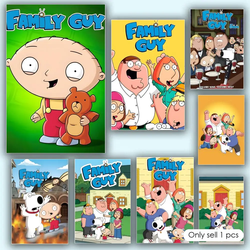 Family Guy Vintage Self Adhesive Fade Resistant Printing Condo HD Indoor Wall Art Poster