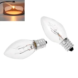 10pcs C7 7/10W E12 Bulb 110v/220v 52*23mm/2.05*0.91inch Christmas Chandelier Light Plug-in Flea Trap Salt Lamp Mini Candle Shape