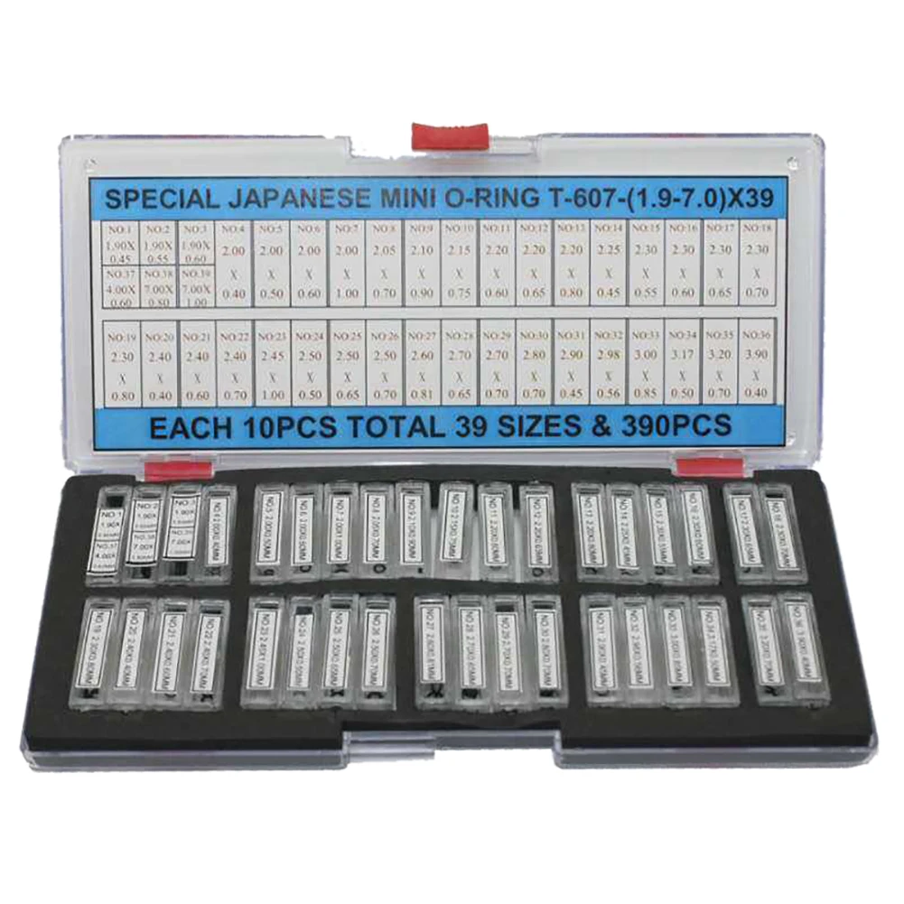 1.9 مللي متر-7.0 مللي متر القطر الداخلي نوع صغير ساعة انتهازي يا خاتم عدة تاج طوقا 39 أحجام للساعة اليابانية T-607
